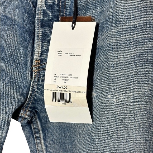 NWT Moussy Vintage MV Morganfield Wide Straight 110 Blue Size 24 - Picture 8 of 16